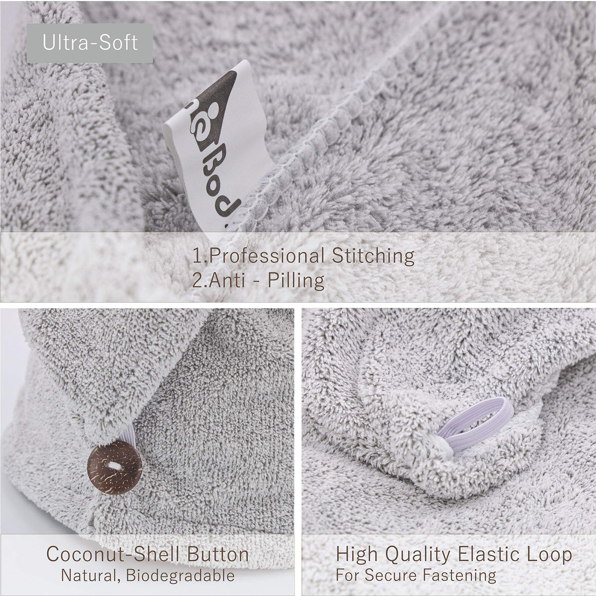 myHomeBody turban beside ruler showing 26 by 10.1 inches for size clarity