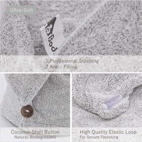 myHomeBody turban beside ruler showing 26 by 10.1 inches for size clarity