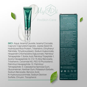 MyIDi on bathroom shelf with plants showing everyday skincare placement benefit