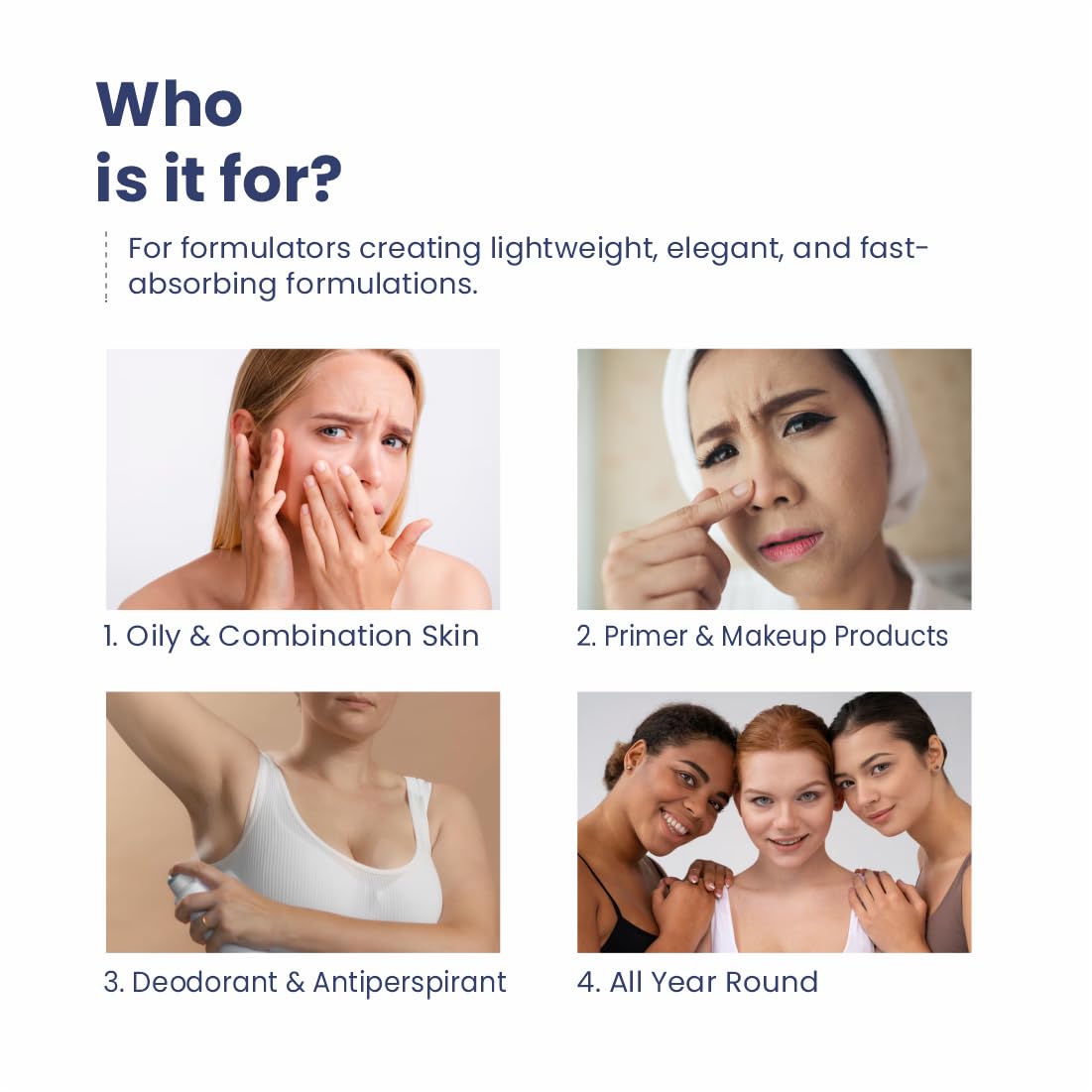 MYOC used in spray formulation illustrating quick-dry, non-sticky finish