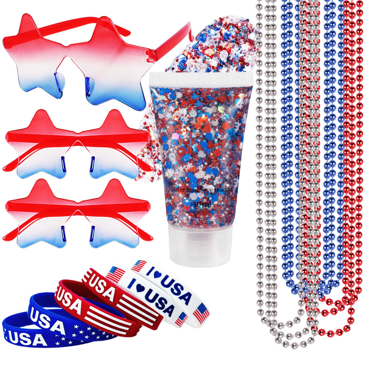Mysense front view showing all pieces for instant patriotic styling