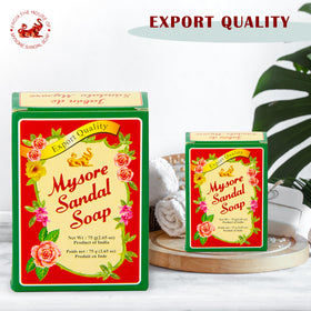 Mysore Sandal label close-up showing sandalwood oil and ingredient clarity
