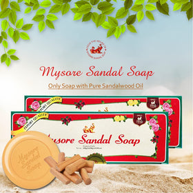 Mysore Sandal single 150g bar close-up showing smooth finish