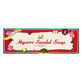 Mysore Sandal bar next to ruler showing large 150g size benefit