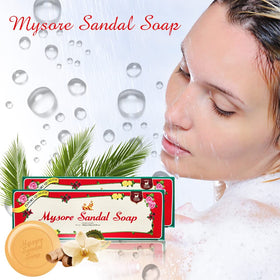 Mysore Sandal lather texture close-up showing creamy foam benefit