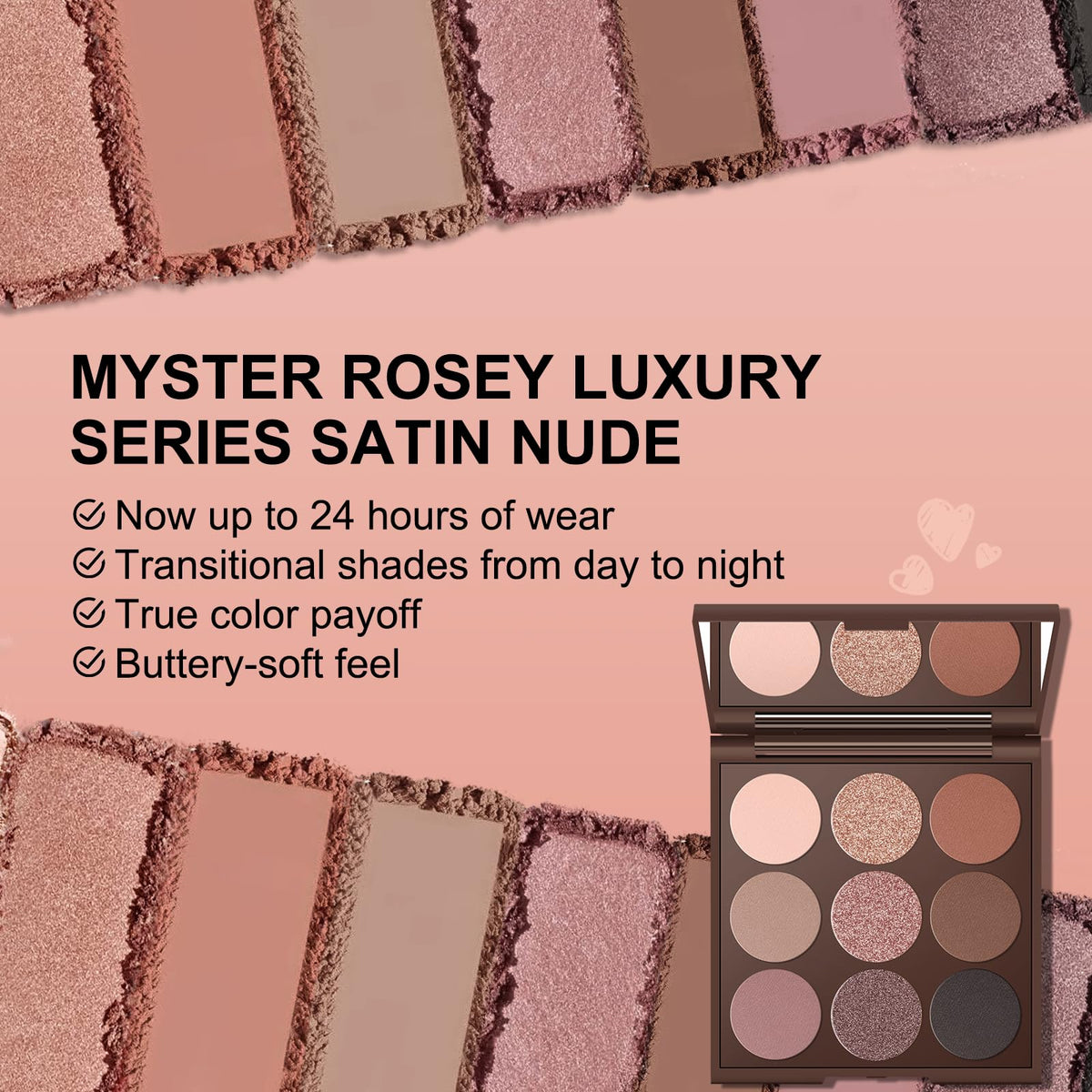 MYSTER ROSEY close-up of pan texture demonstrating smooth blendable formula