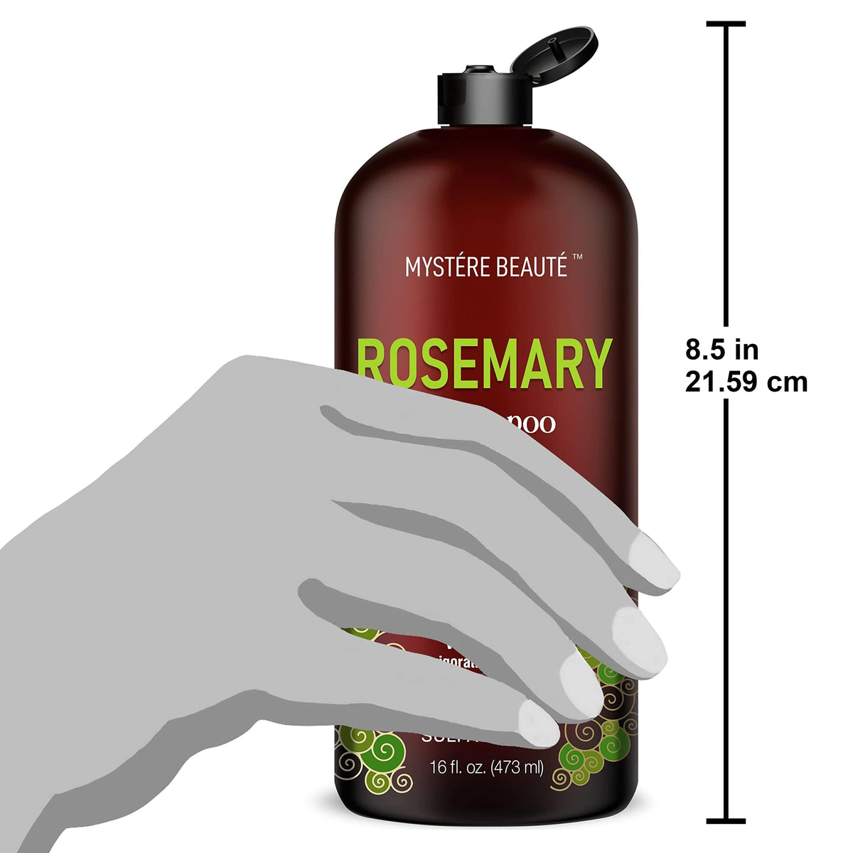 MYSTÉRE BEAUTÉ rosemary and onion ingredients display for plant-powered results