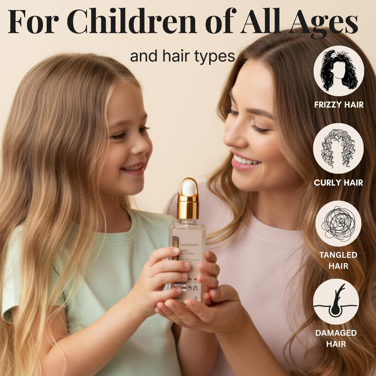 Mystique Abundance texture on hand, lightweight leave-in serum absorbs quickly