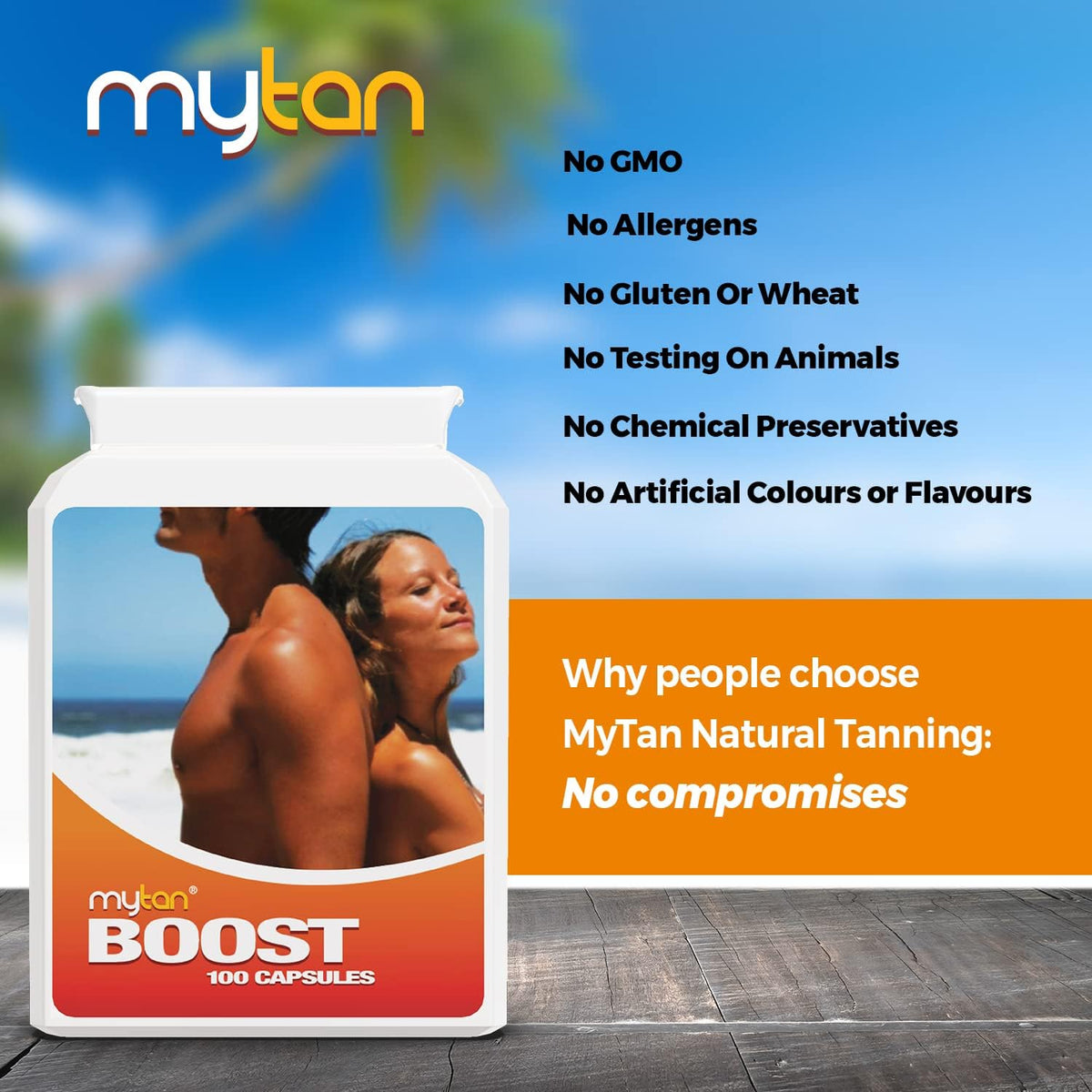 MyTan lifestyle image by pool showing natural tan-enhancing benefit