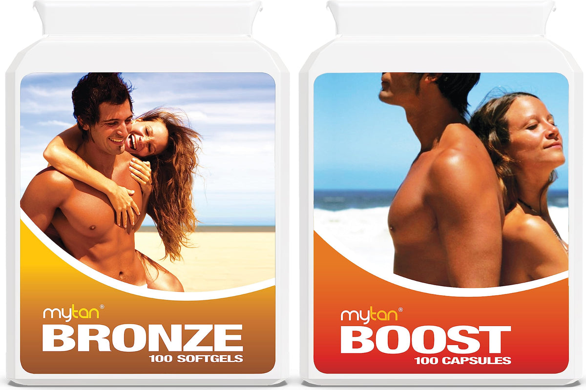 MyTan ultimate pack front box showing both bottles and benefits