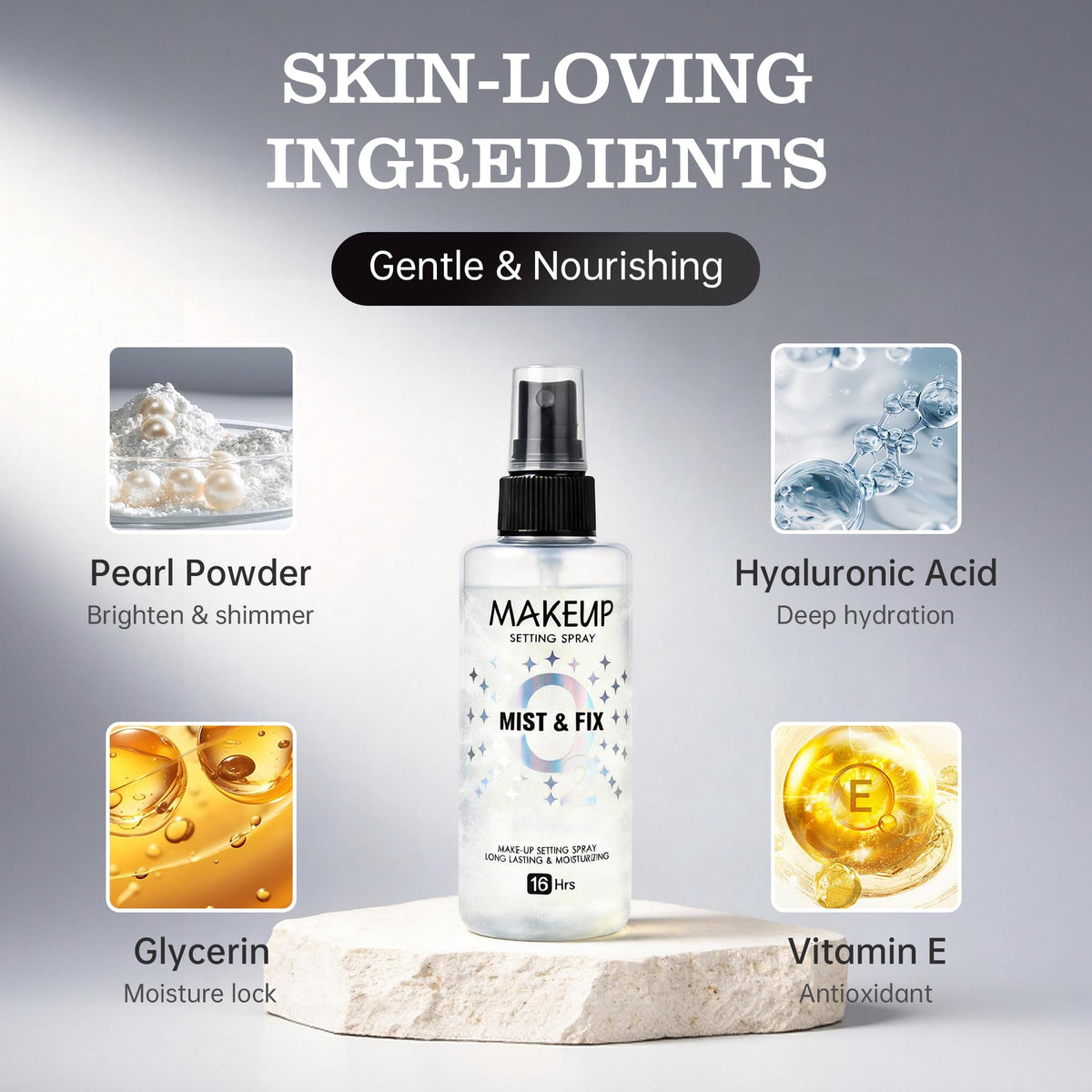 MyTend texture on skin showing dewy shimmer finish, adds healthy glow