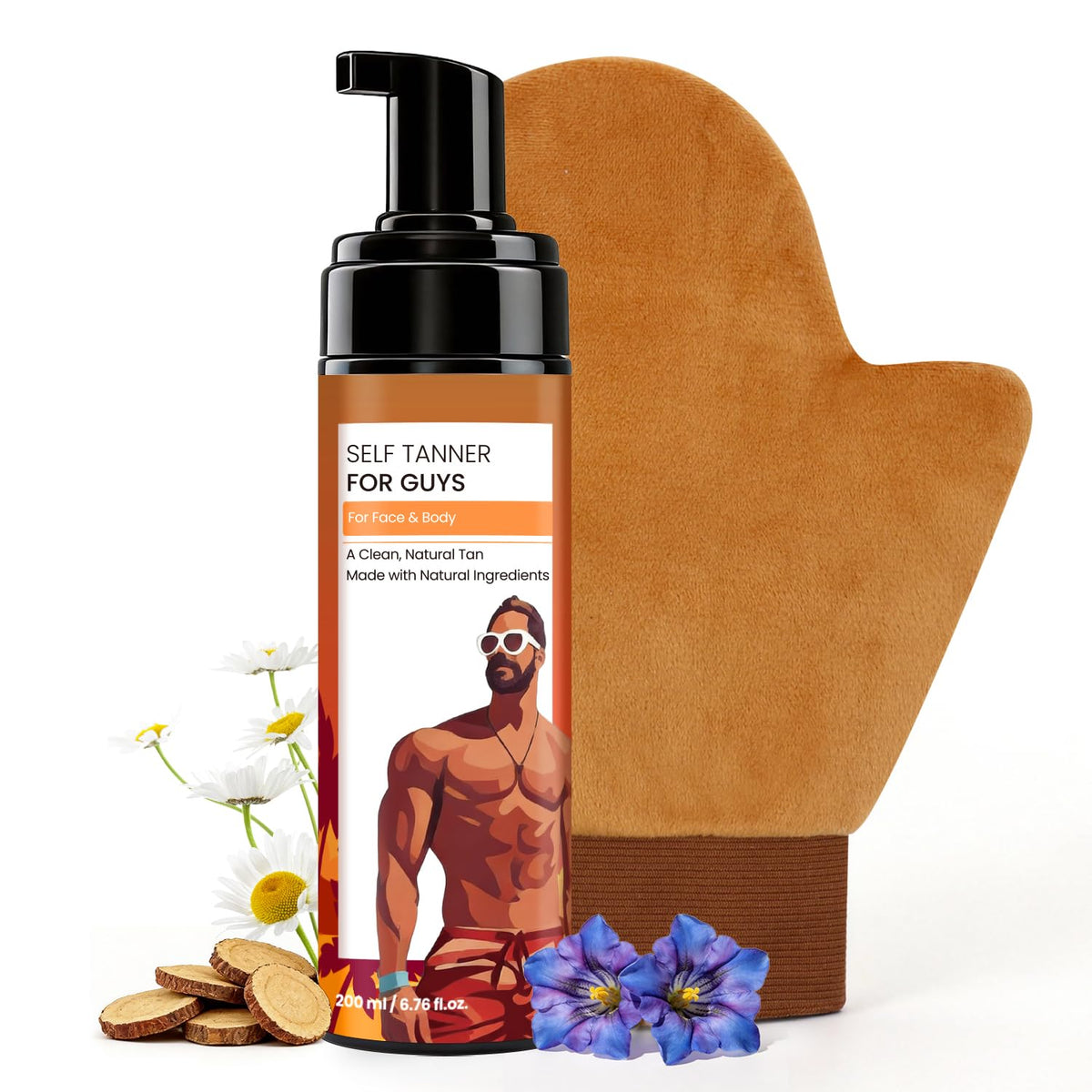 MythosFlow lifestyle image of man with natural tan ready for casual outing