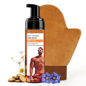 MythosFlow lifestyle image of man with natural tan ready for casual outing
