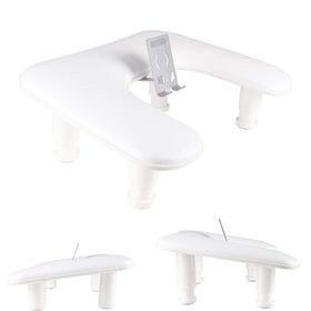 MZCMSL front view arm rest showing sleek white cushion and stable base for comfort