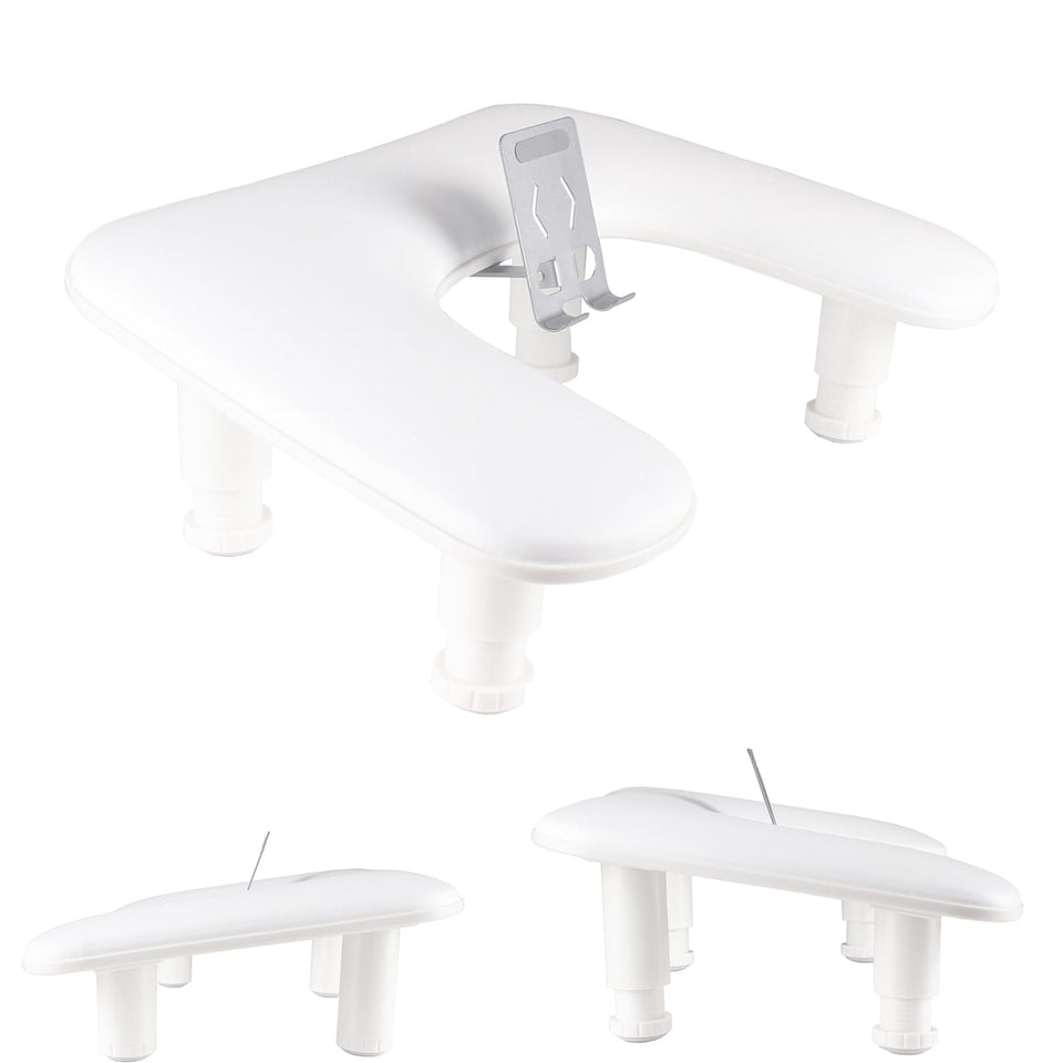 MZCMSL front view arm rest showing sleek white cushion and stable base for comfort