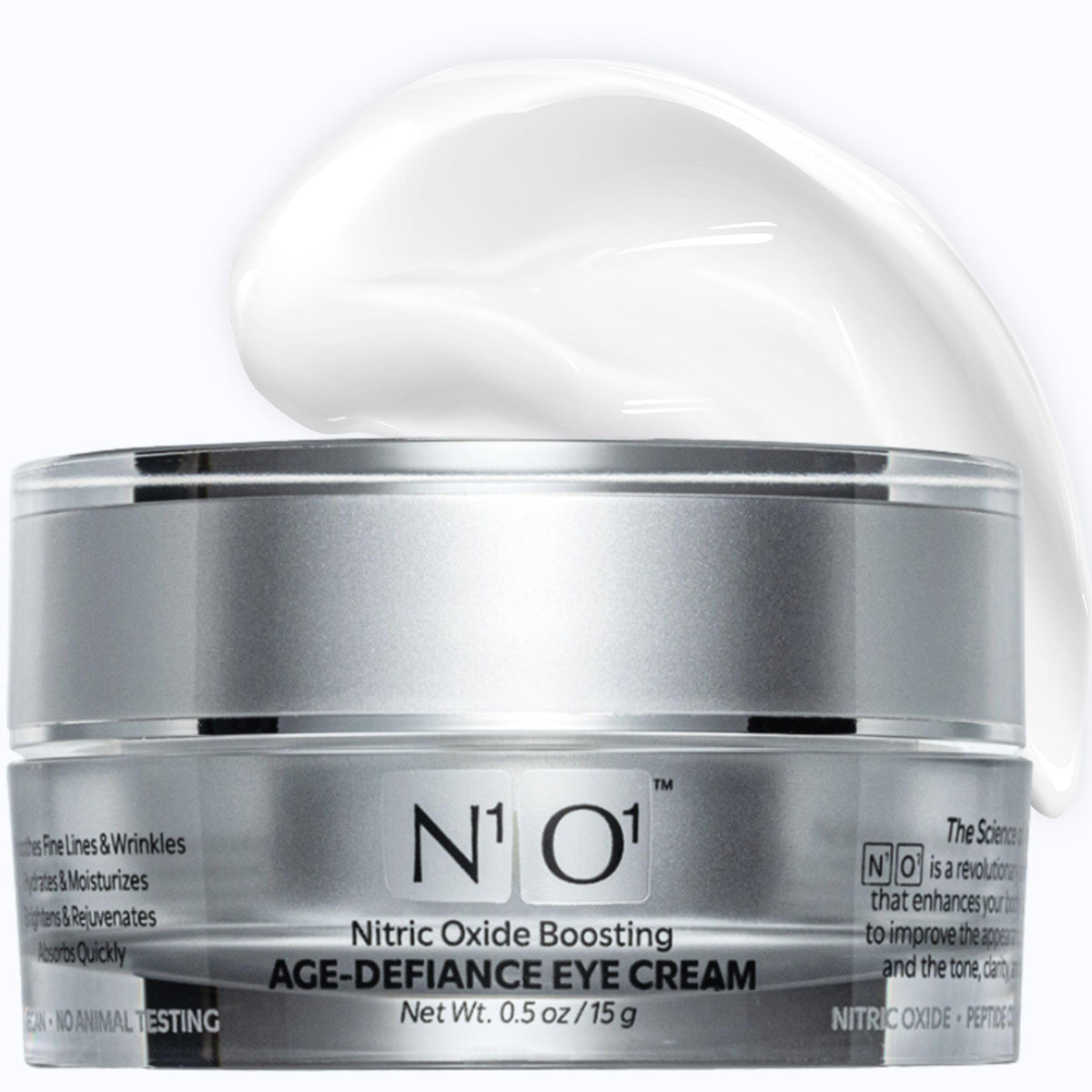 N1O1 jar front view showing clean design and compact size benefit