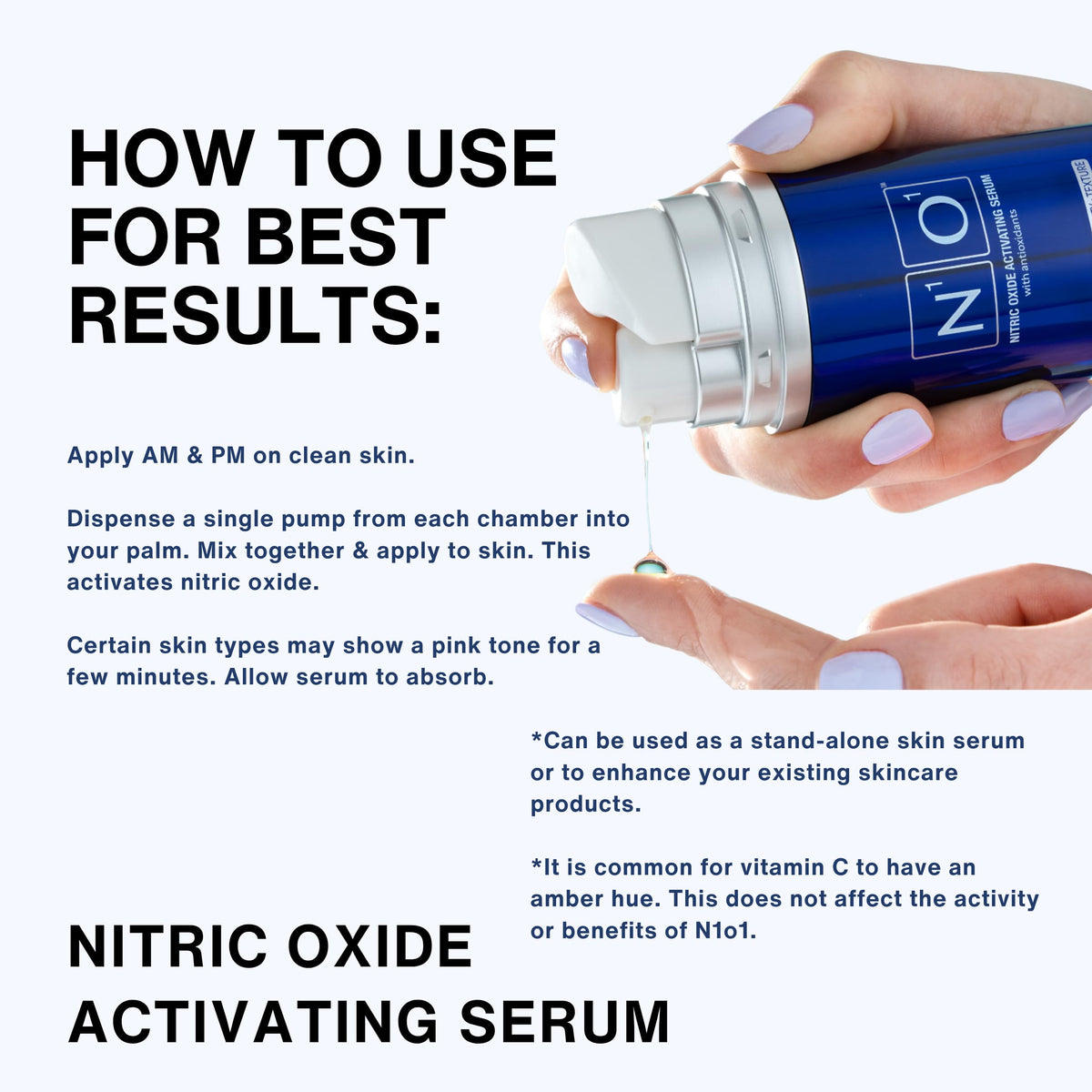 N1O1 ingredient callout highlighting 20% Vitamin C antioxidant support