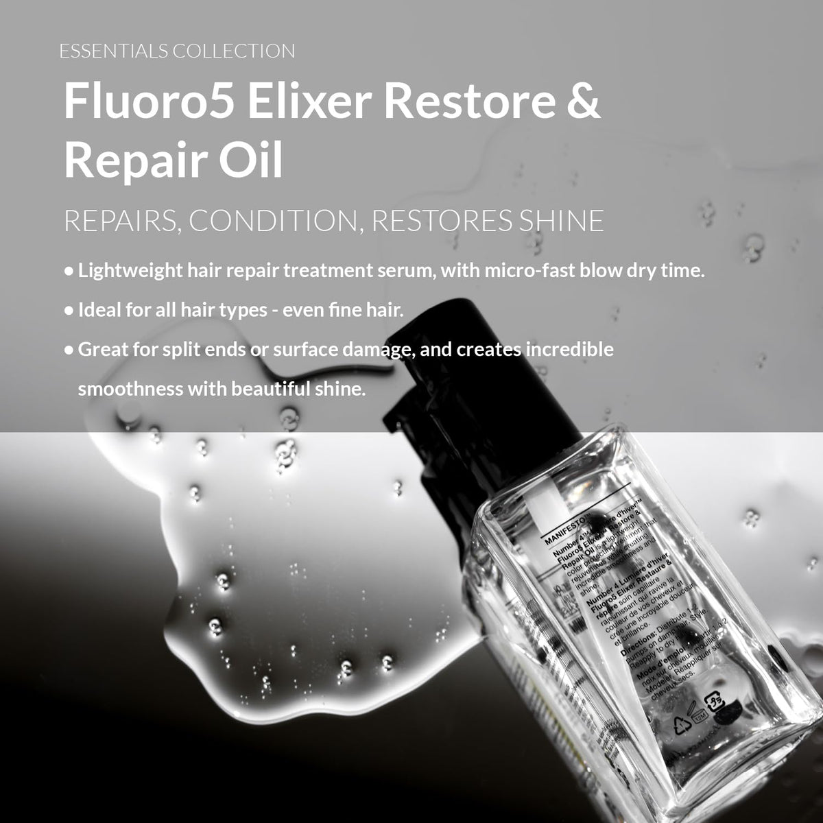 N4 oil texture drop closeup demonstrating lightweight slip and shine