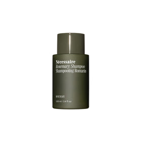 Nécessaire front bottle shot showing clean design and rosemary benefit