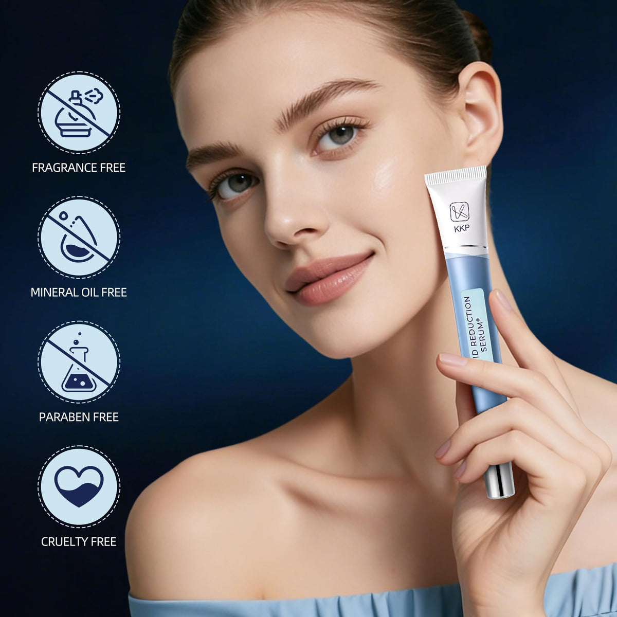 Nabevin KKP serum texture closeup illustrating lightweight, fast-drying feel