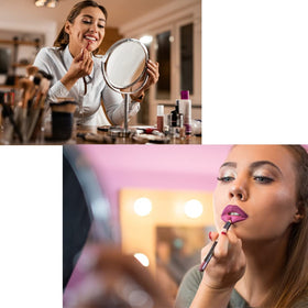 Nabi lip liner applied on lips demonstrating definition and color