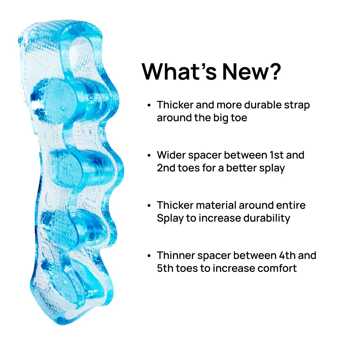 NABOSO Splay 2.0 close-up of gel texture for soft comfortable spacing