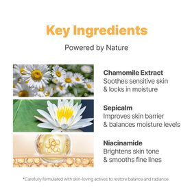 NACIFIC ingredients panel showing Sepicalm and vitamin B benefits