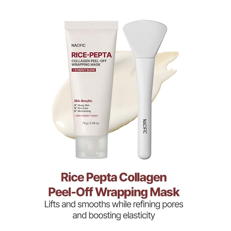 NACIFIC ingredient label close-up highlighting rice and peptides for nourishment