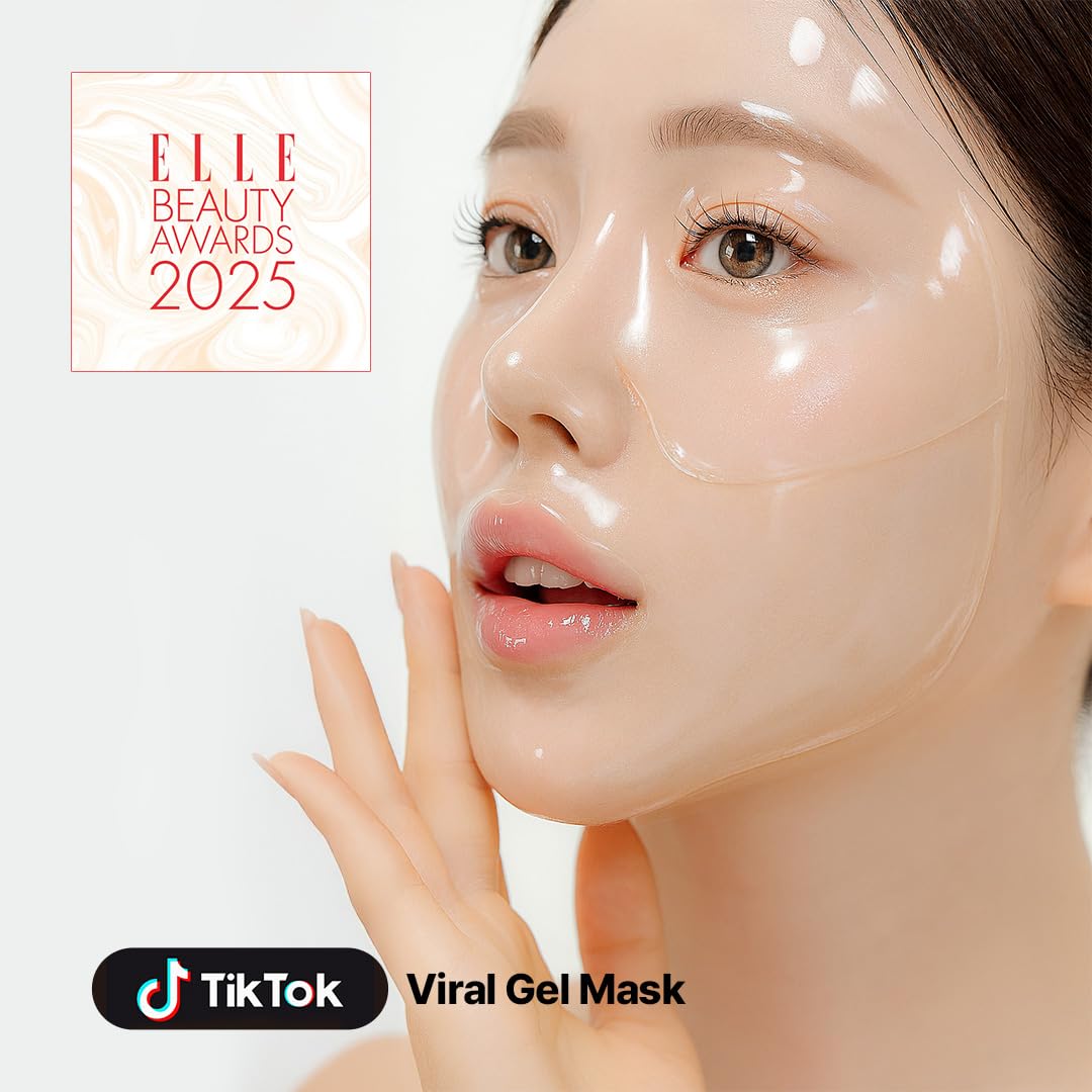 NACIFIC open hydrogel mask on hand demonstrating thin transparent sheet and easy application