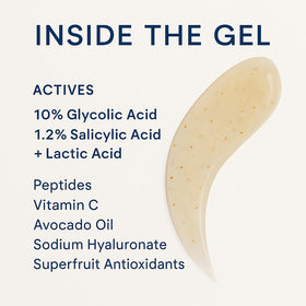 NAELI close-up gel consistency revealing exfoliating texture benefit smoothness