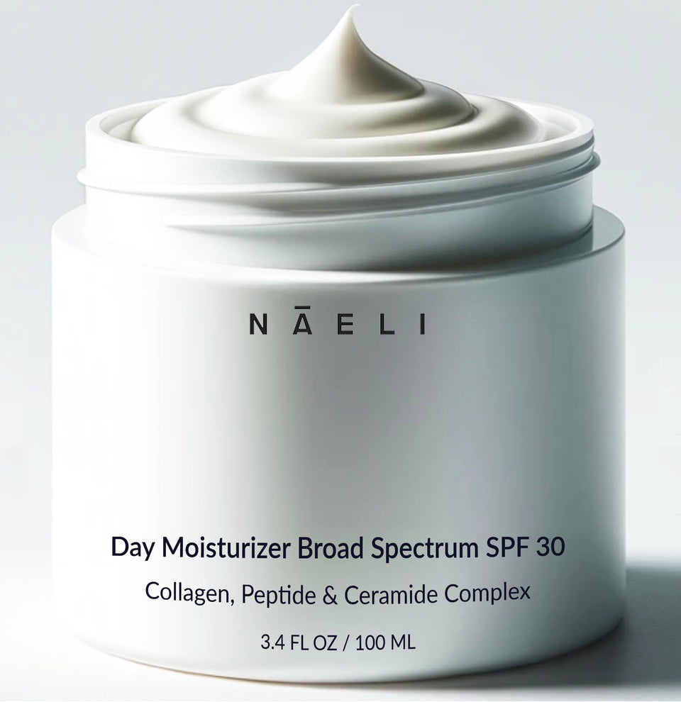 NAELI front packaging showing SPF 30 and anti-aging benefits for daily protection