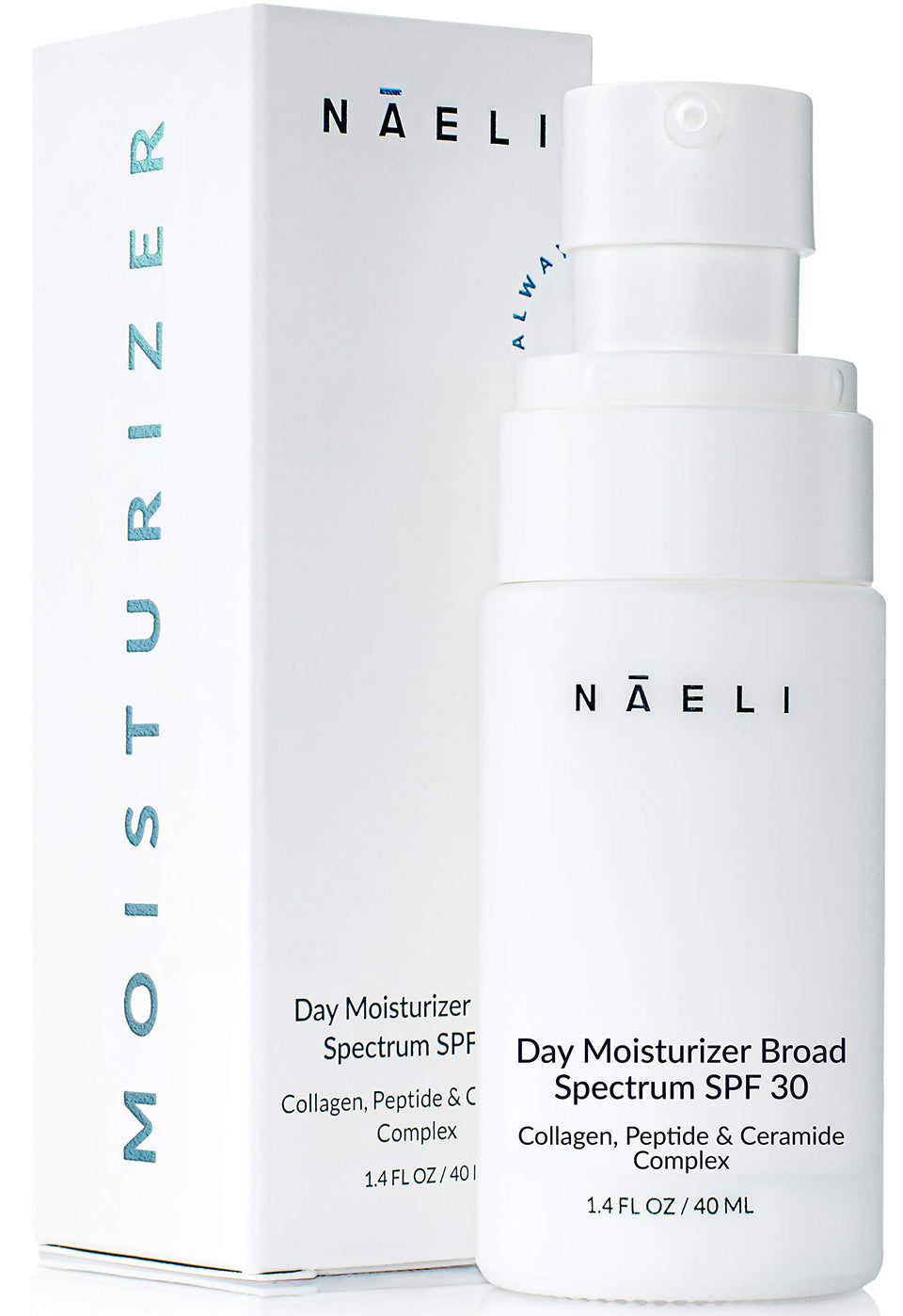 NAELI front packaging showing SPF 30 and lotion benefits