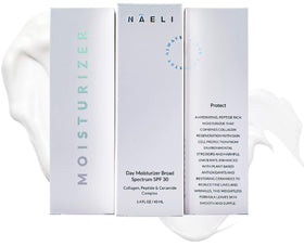 NAELI in a bathroom morning routine scene promoting daily protection