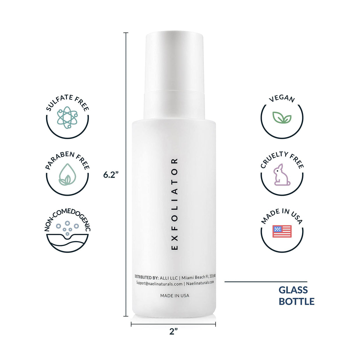 NAELI cleanser in use on cheek to show pore-targeting benefit clearer skin