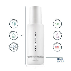 NAELI cleanser in use on cheek to show pore-targeting benefit clearer skin