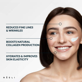 NAELI close-up of cream texture highlighting smooth absorbent finish for hydrated skin