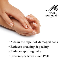 Nail Magic brush detail demonstrating precise application and smooth finish