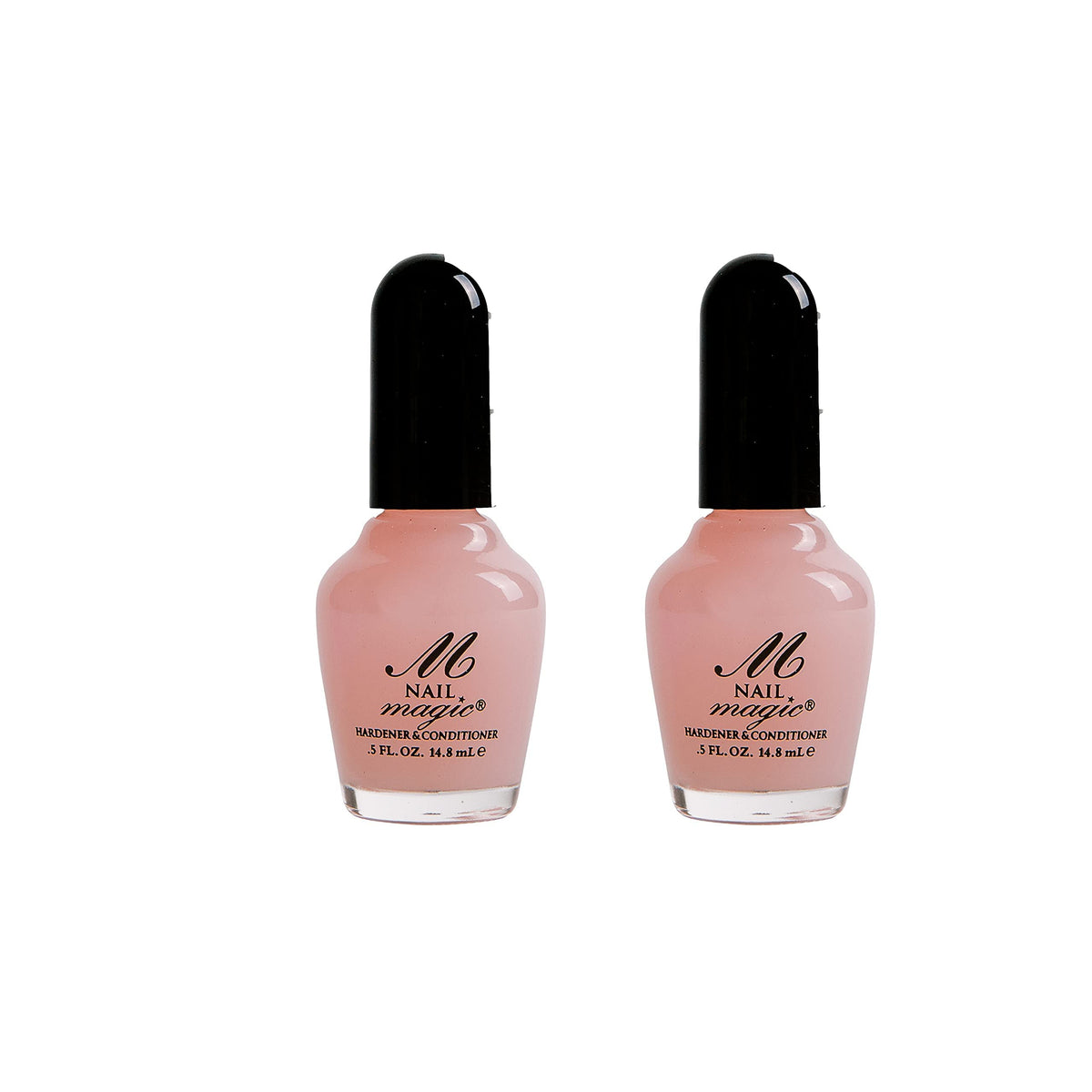 Nail Magic bottle shown in hand for scale and easy portability
