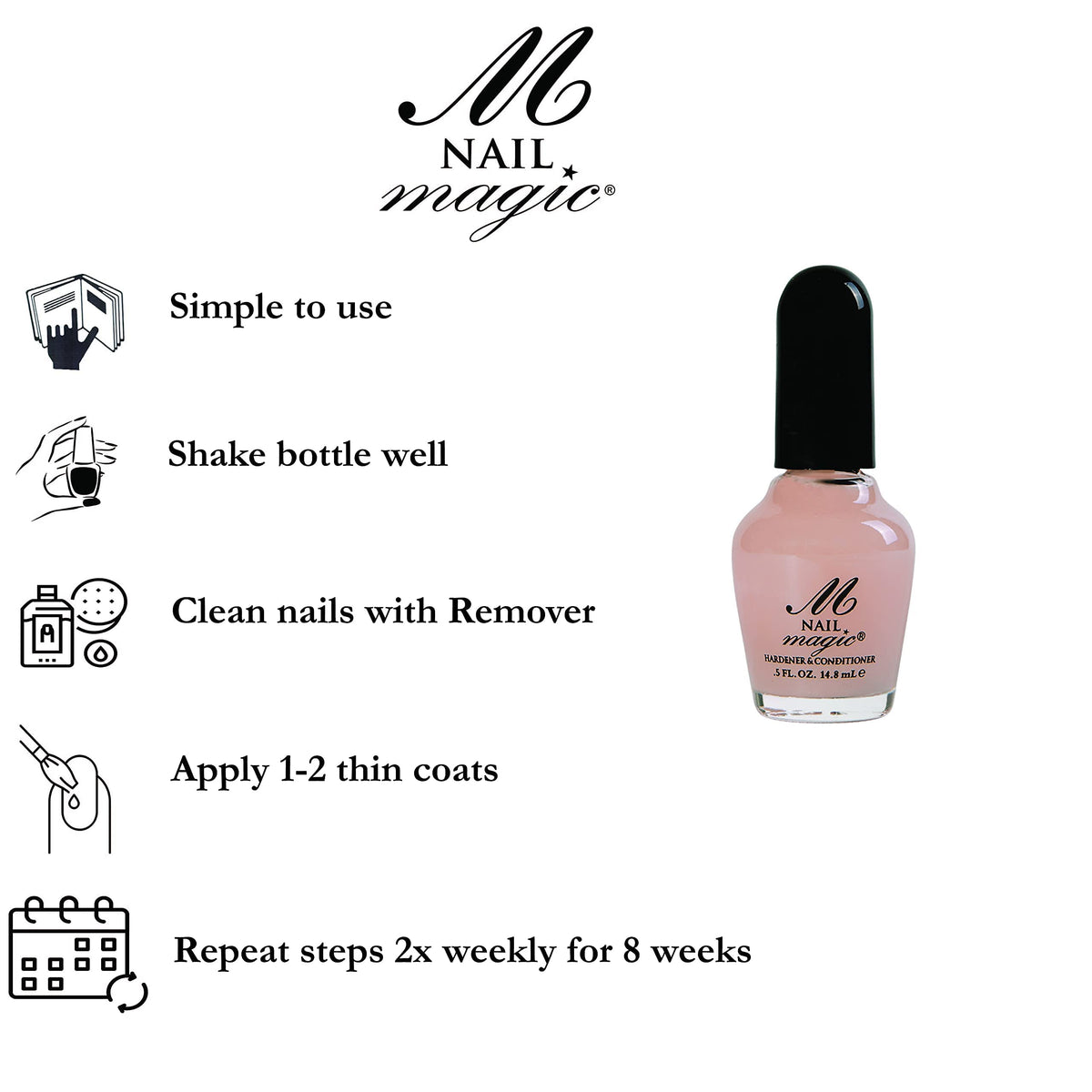 Nail Magic two bottles side by side offering continuous care and convenience