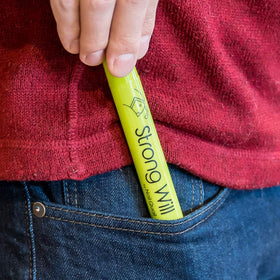 Nail Quail pen being applied to fingernail demonstrating quick use