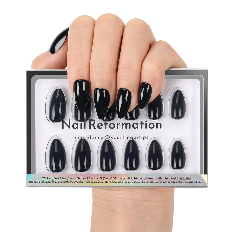 Nail Reformation front packaging showing complete 32-piece kit benefits