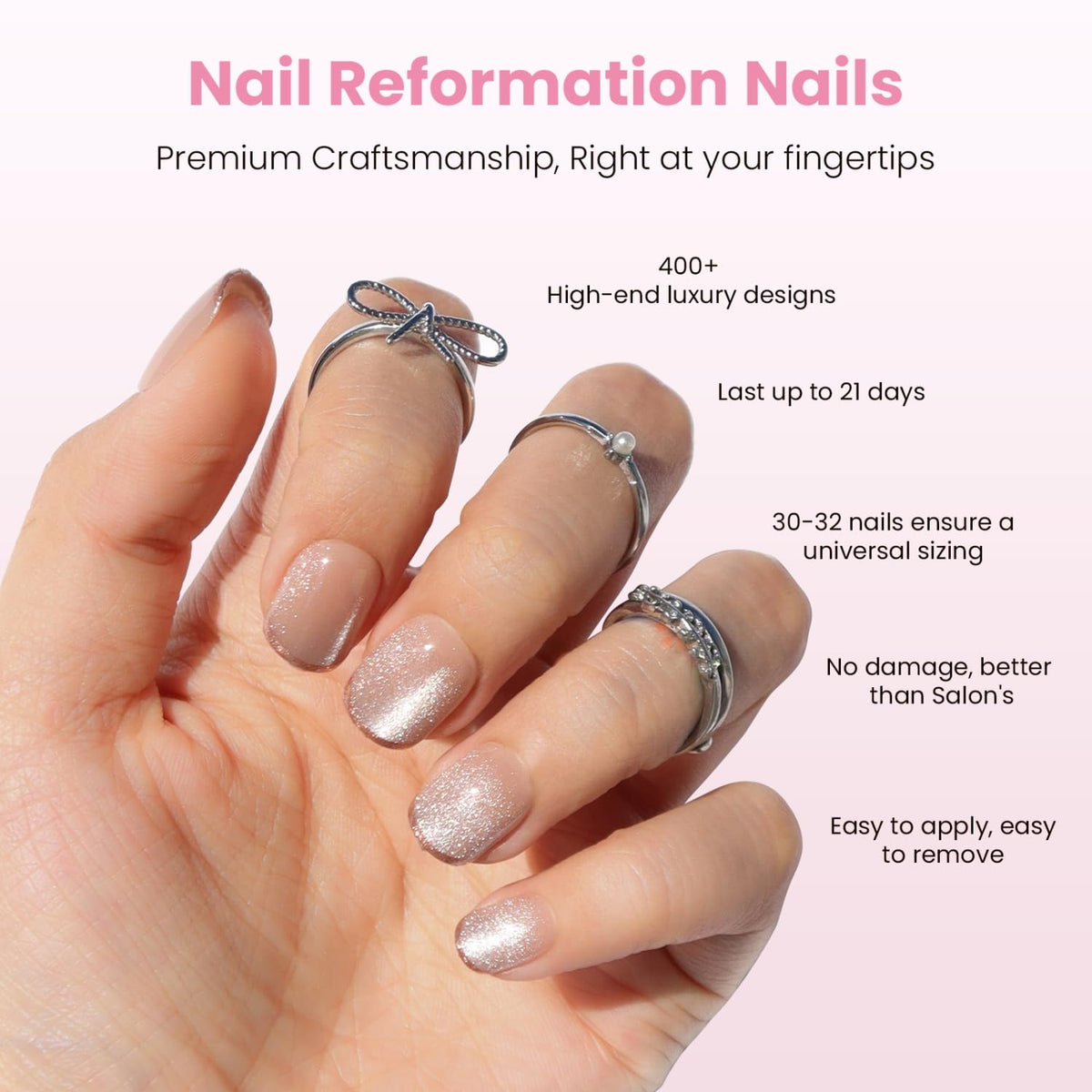 Nail Reformation close-up on brown French tip highlighting precise color contrast