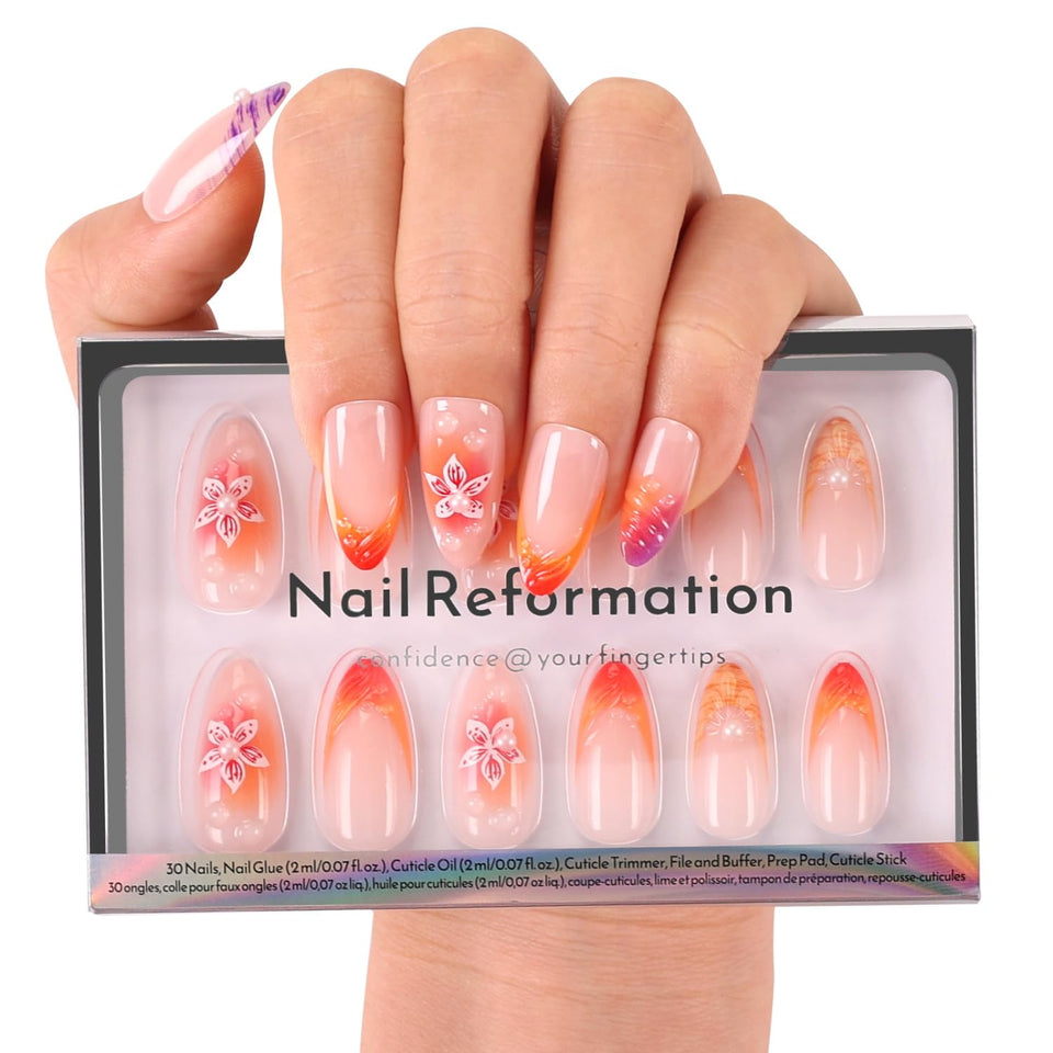 Nail Reformation front packaging showing Tropic Tide kit and complete contents