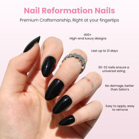 Nail Reformation glossy surface close-up highlighting chip-resistant finish