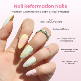 Nail Reformation glossy swatch close-up highlighting high-shine finish