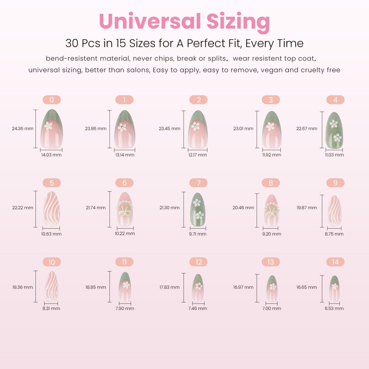 Nail Reformation worn on hand to show scale and natural almond shape for everyday use