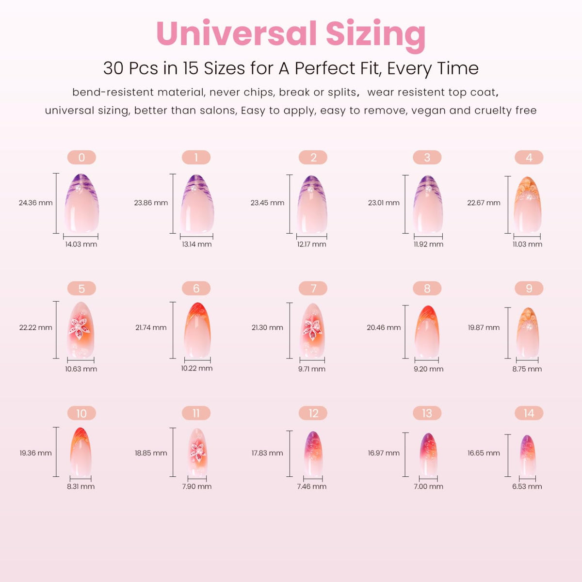 Nail Reformation side profile of almond shape demonstrating natural curve and fit