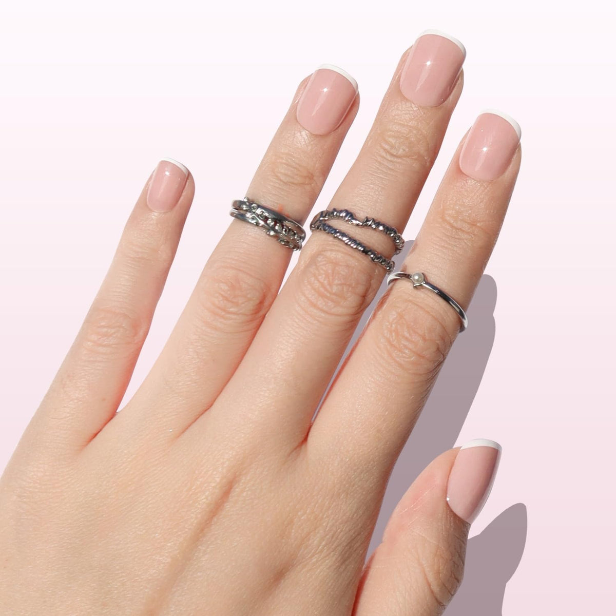 Nail Reformation side profile showing natural C-curve benefit: snug, gap-free fit