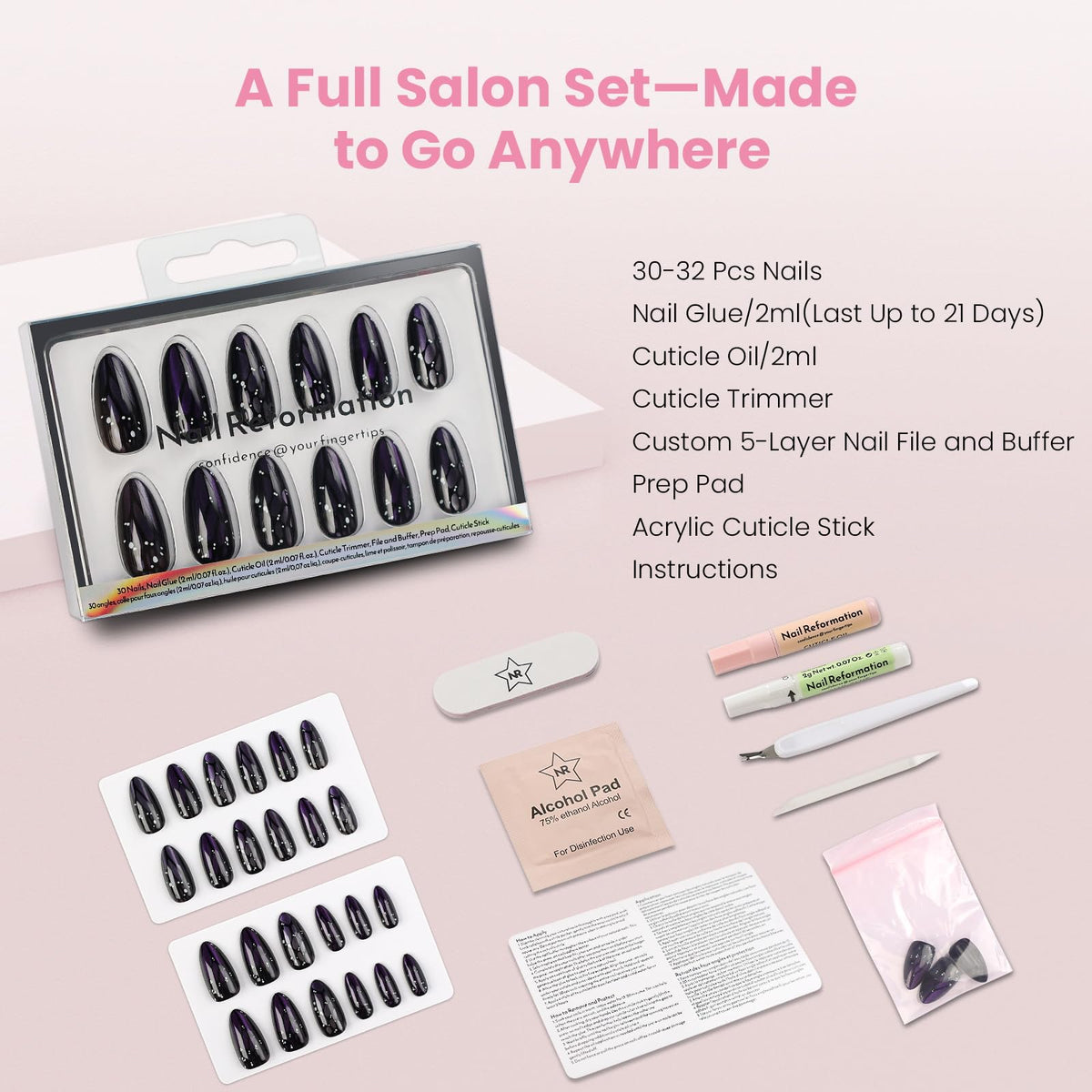 Nail Reformation compact storage box with instructions for reuse