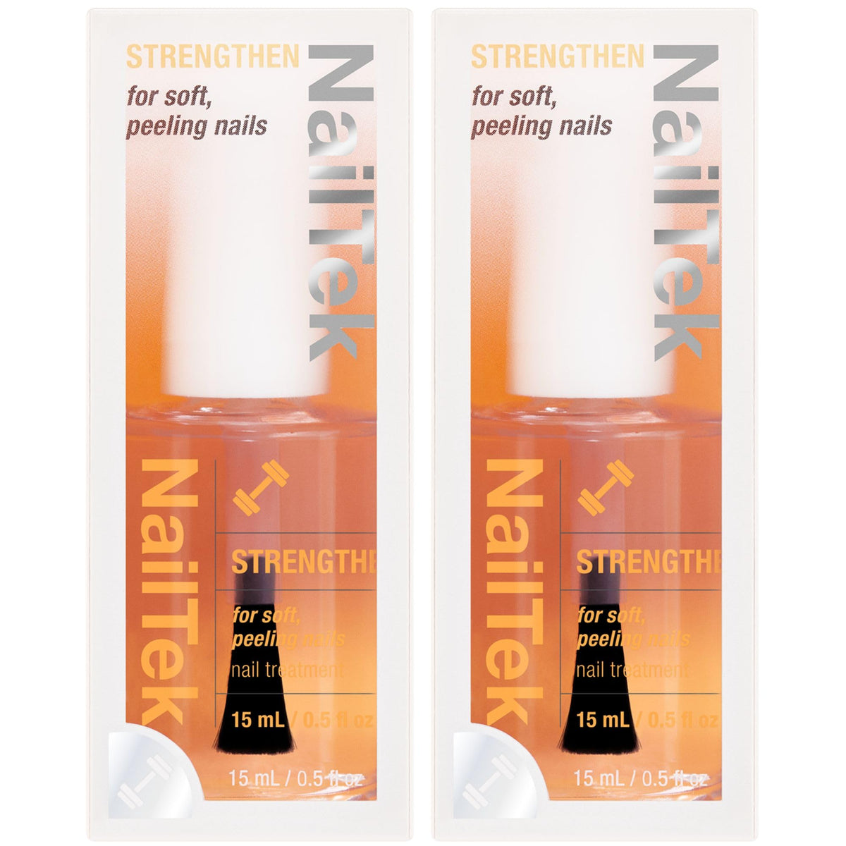 Nail Tek front packaging showing bottle and brush, highlighting professional strength